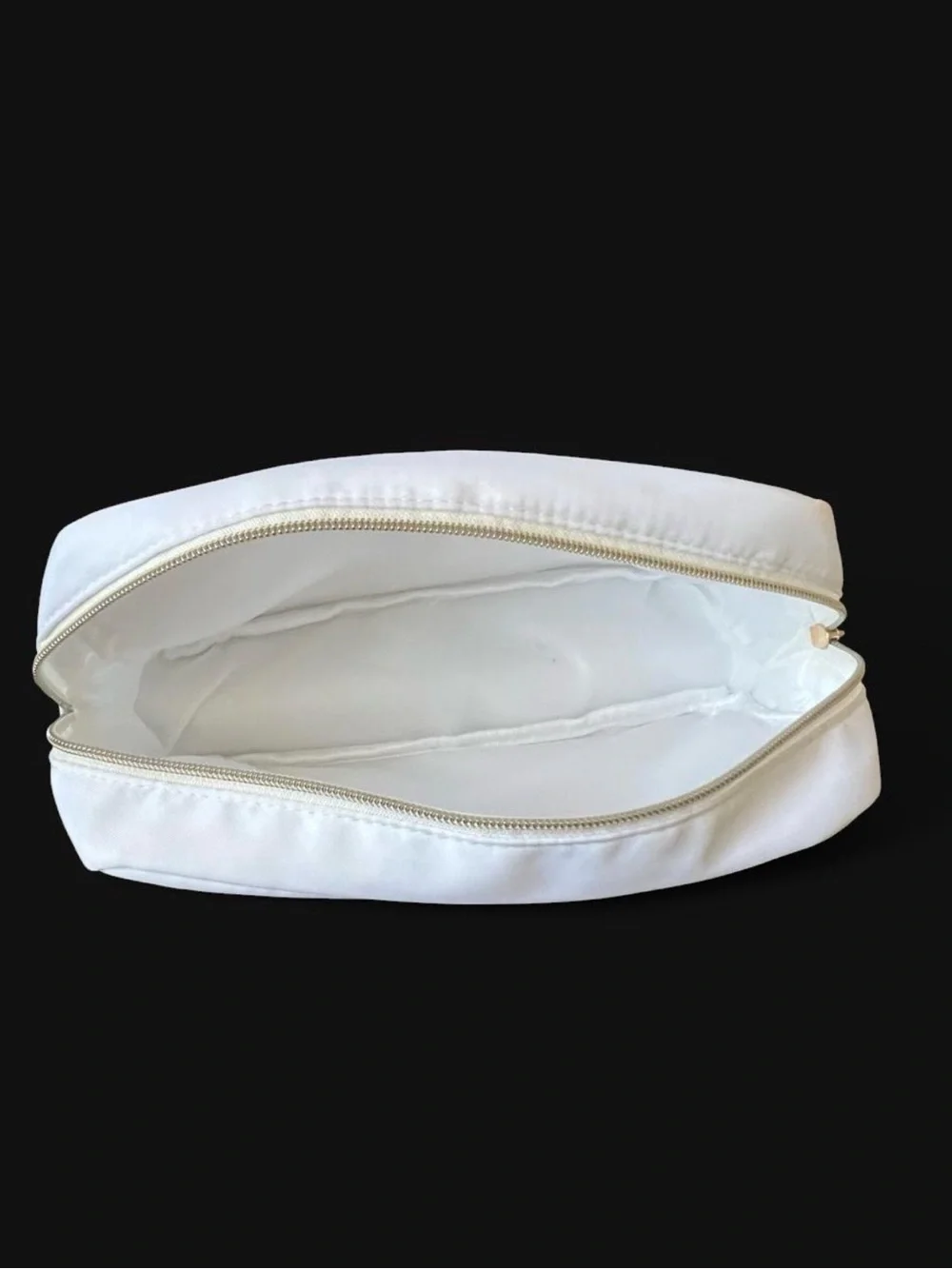 White Kids 'BABY' Glitter Patch Pouch